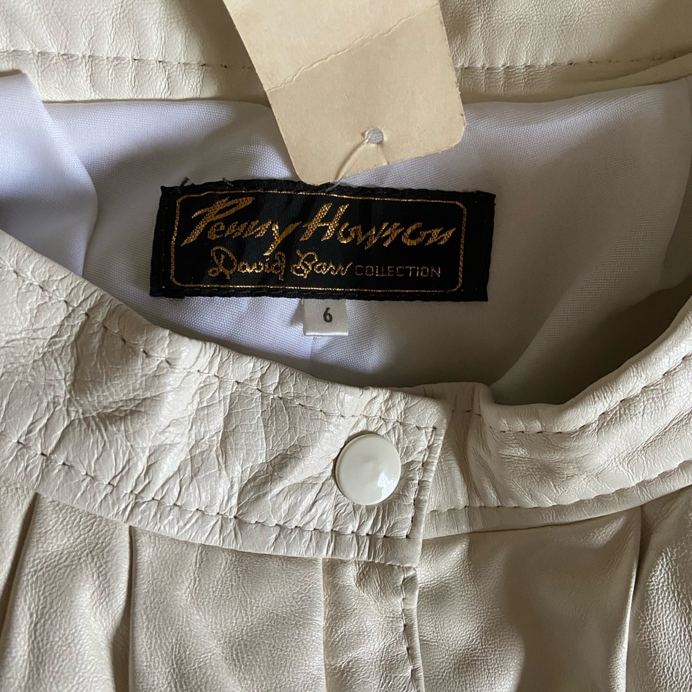 Cream Leather Pants by Penny Howson